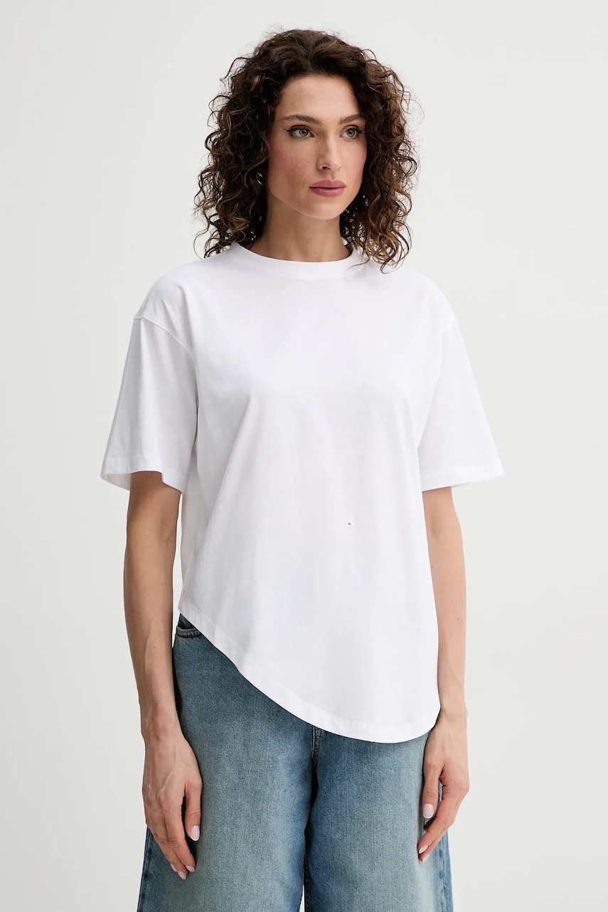 Silvian Heach tricou din bumbac SILKE femei, culoarea alb, GPP25097TS