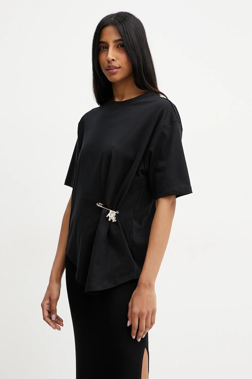 Silvian Heach tricou din bumbac SILKE femei, culoarea negru, GPP25097TS