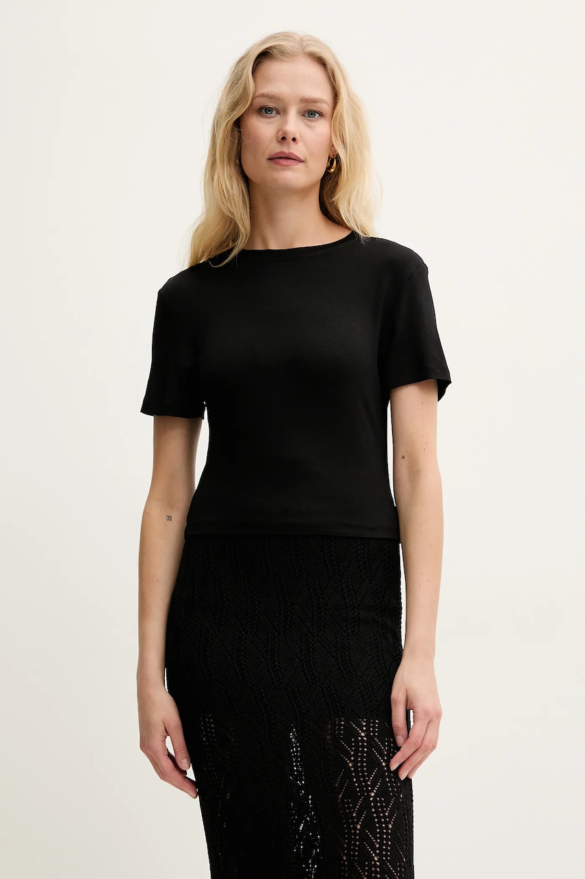 Silvian Heach tricou SIEGI femei, culoarea negru, GPP25092TS