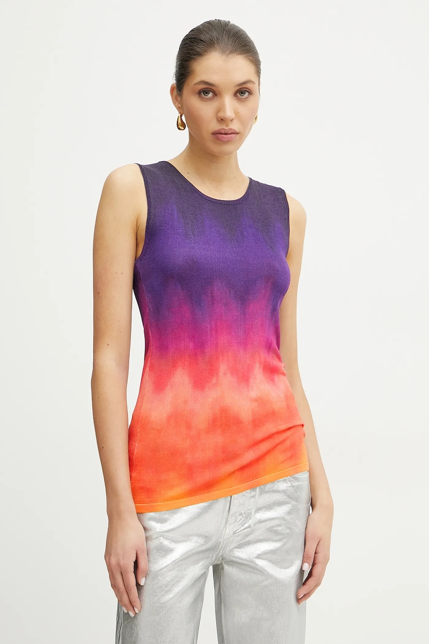 Silvian Heach top OTRIM culoarea violet, CVP25042TO Silvian Heach top OTRIM culoarea violet, CVP25042TO