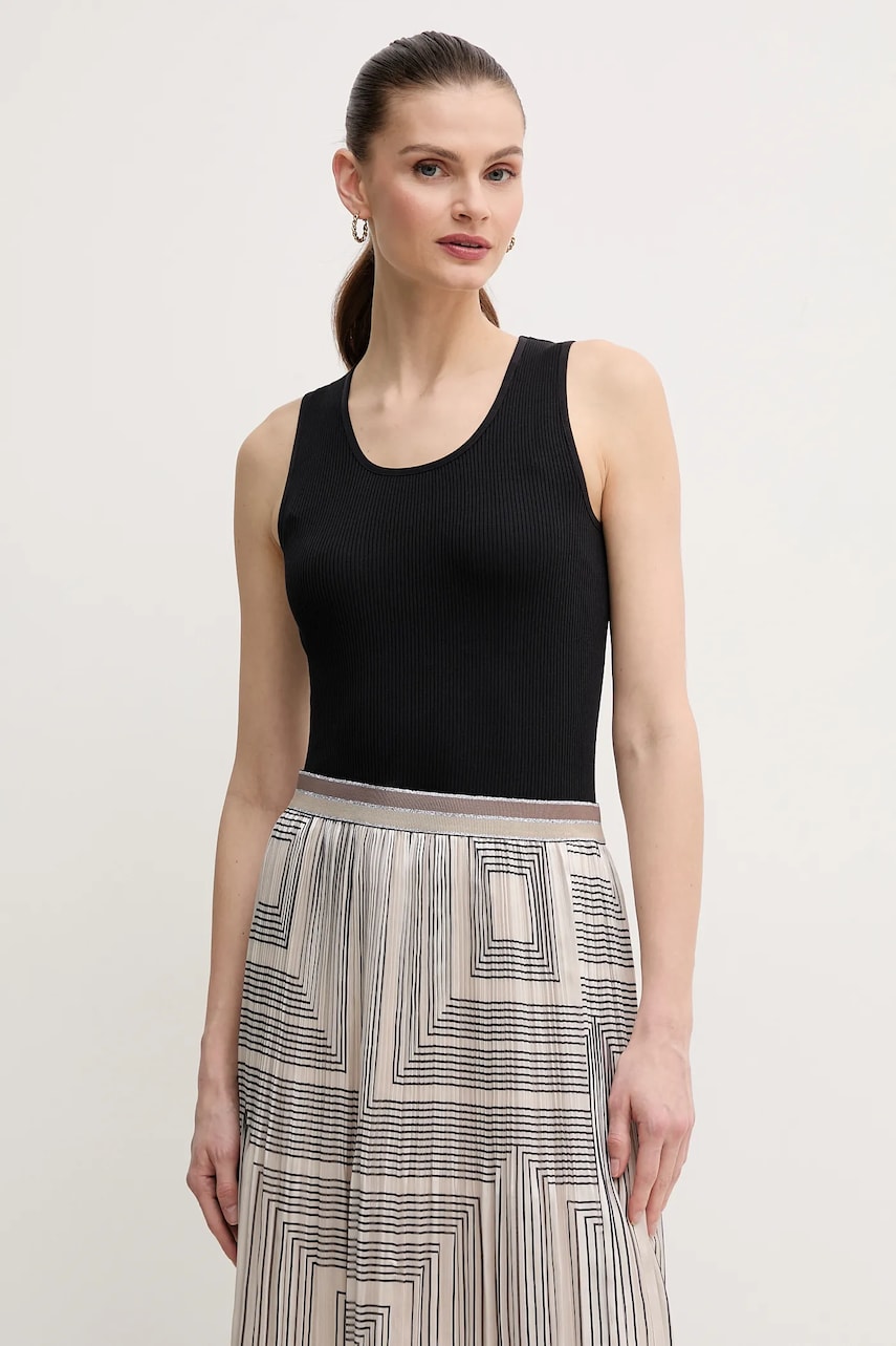 Mos Mosh top din amestec de matase culoarea negru, 168310 Mos Mosh top din amestec de matase culoarea negru, 168310