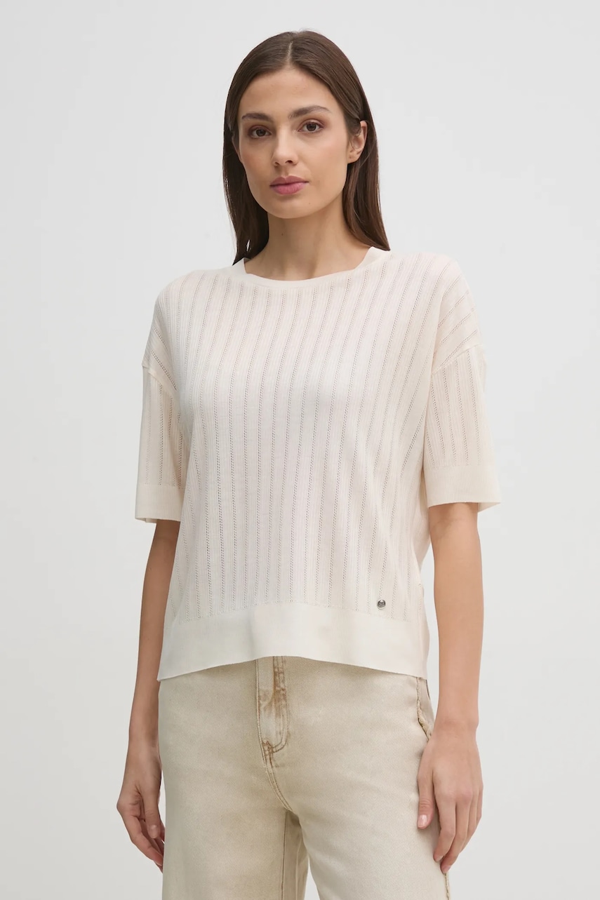 Mos Mosh tricou femei, culoarea bej, 168390 Mos Mosh tricou femei, culoarea bej, 168390