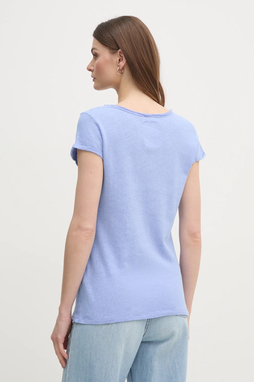 Λευκό μπλουζάκι Mos Mosh χρώμα: μπλε, 117440 φωτογραφία