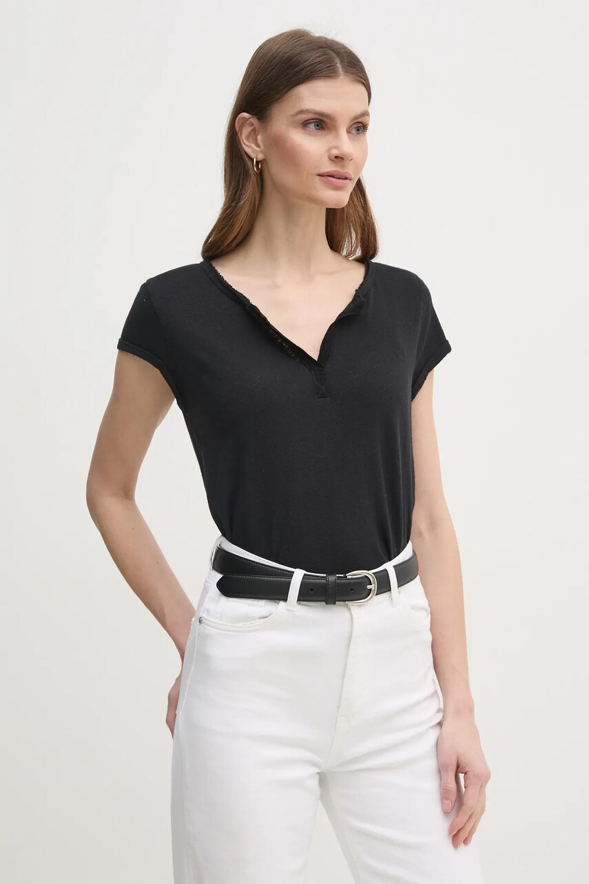 Mos Mosh tricou de in culoarea negru, 117440