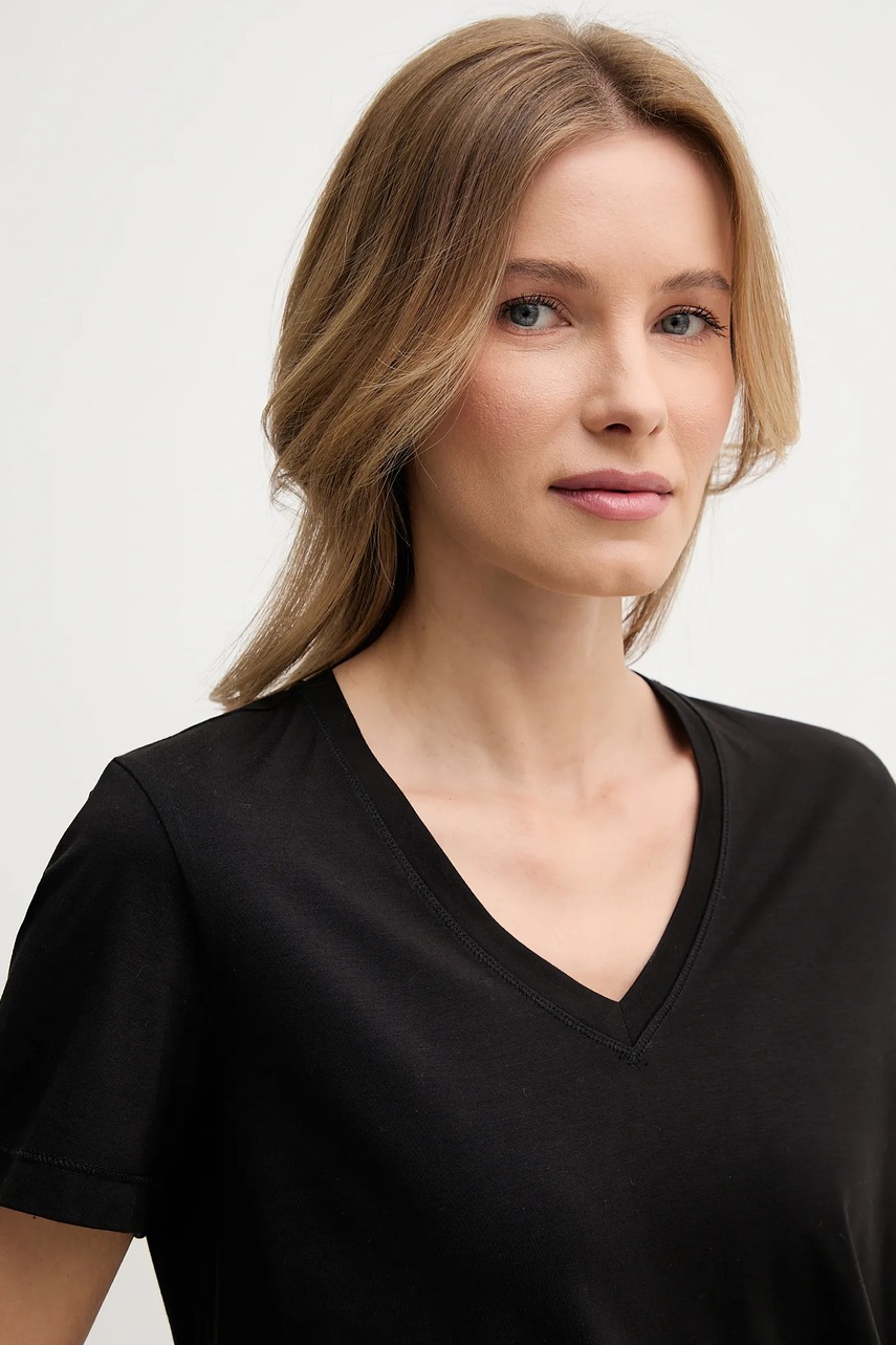 Βαμβακερό μπλουζάκι Mos Mosh γυναικείο, χρώμα: μαύρο, 168510 φωτογραφία