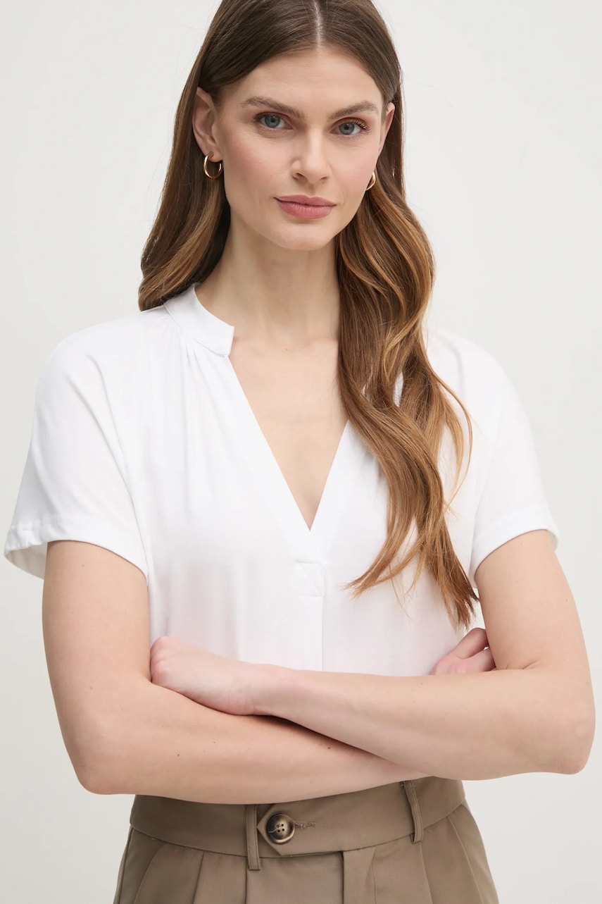 Mos Mosh tricou femei, culoarea alb, 160910