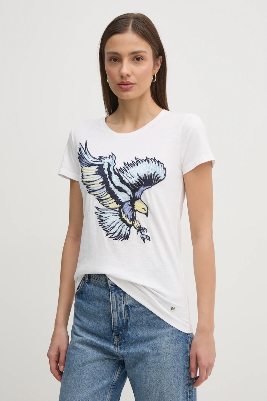 Mos Mosh tricou din bumbac femei, culoarea alb, 169900 Mos Mosh tricou din bumbac femei, culoarea alb, 169900