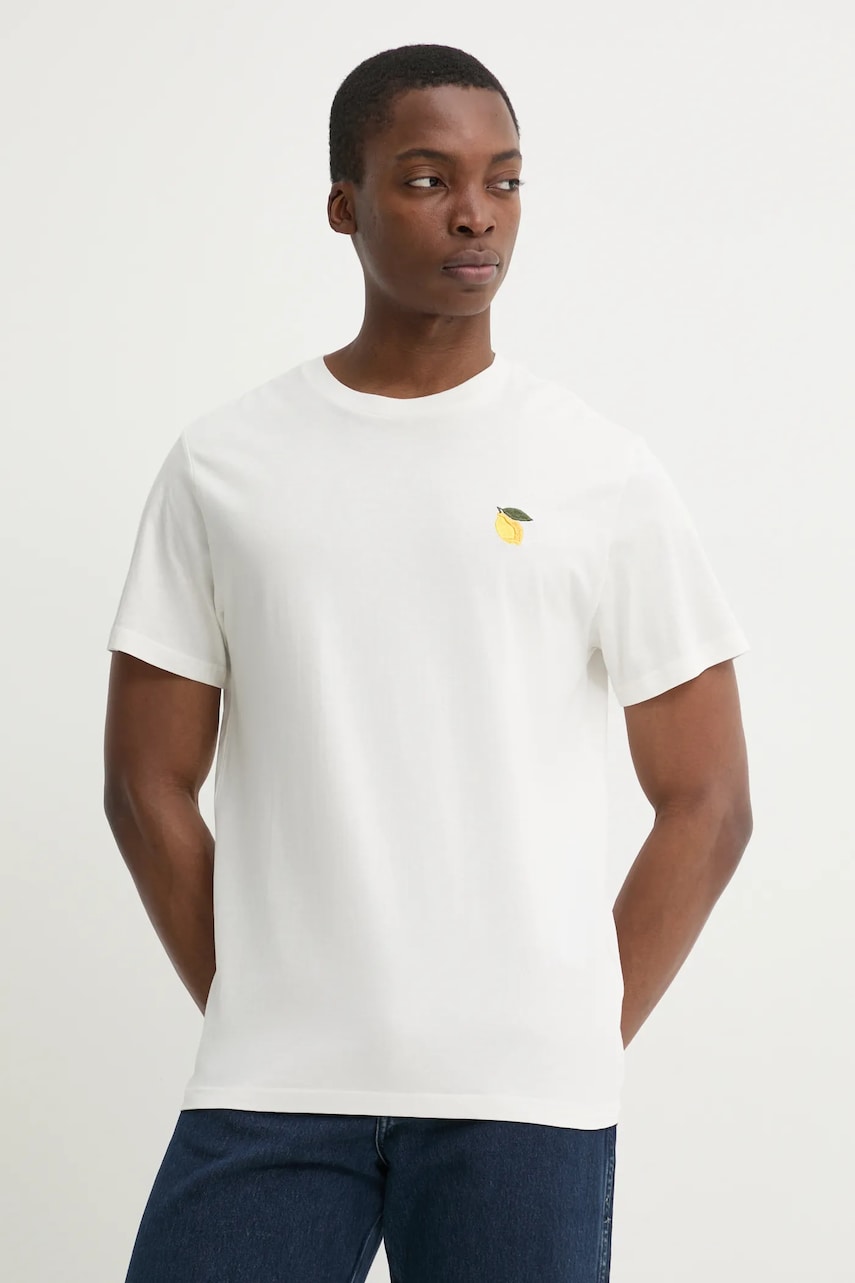 Solid tricou din bumbac OWENS barbati, culoarea alb, cu imprimeu, 21108510.114201 Solid tricou din bumbac OWENS barbati, culoarea alb, cu imprimeu, 21108510.114201