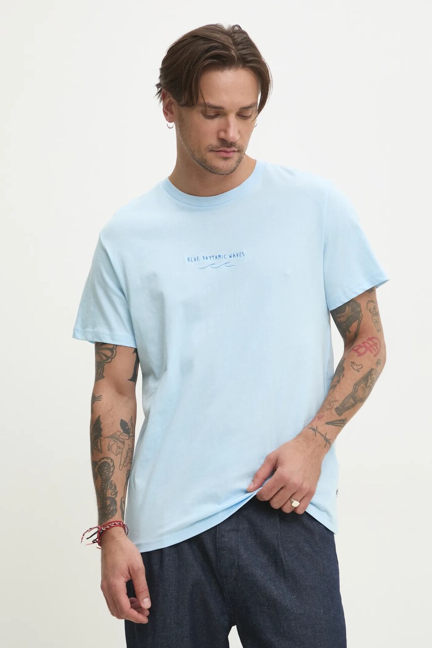Solid tricou din bumbac OSBOURNE barbati, cu imprimeu, 21108511.144317