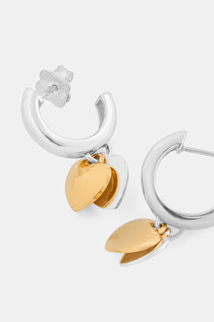 Pozlacené stříbrné náušnice Tous