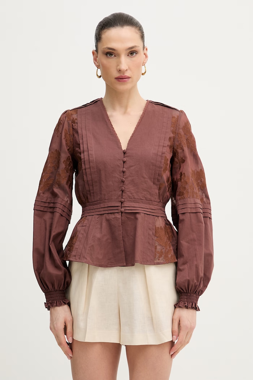 Silvian Heach πουκαμίσα γυναικεία βαμβακερή AGRIN