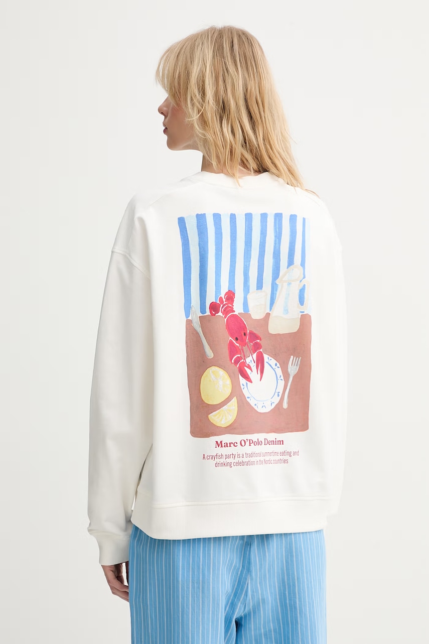 Marc O'Polo μπλούζα oversize γυναικεία βαμβακερή