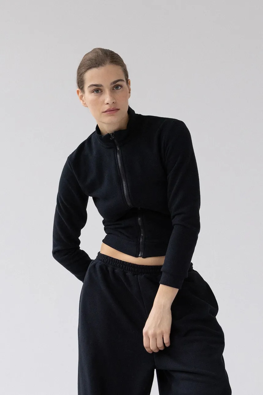 Muuv bluza rozpinana damska z bawełną LE PUMP