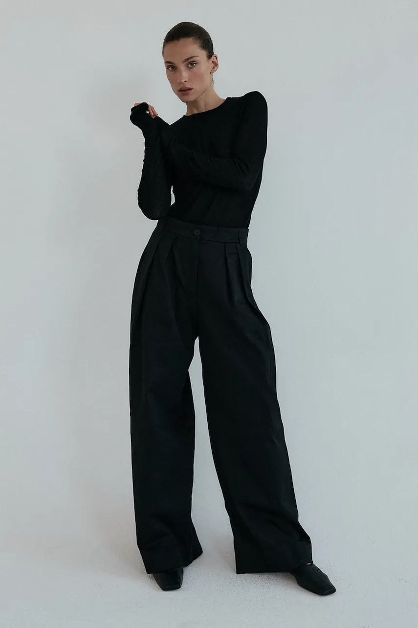 Muuv. Muuv pantaloni straight pentru femei din bumbac