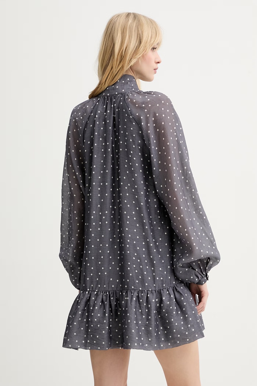 Šaty s příměsí lnu Silvian Heach KOMOTI (obrázek 3)