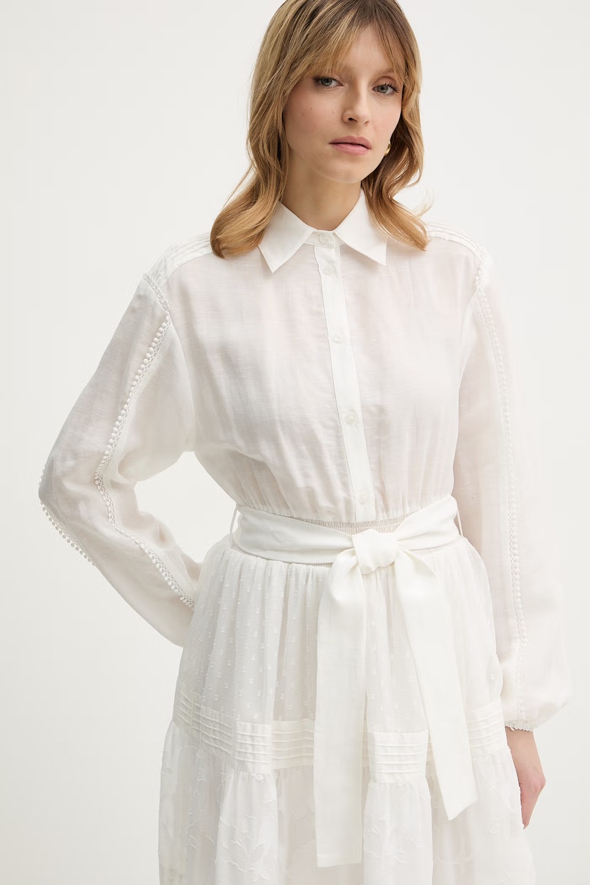 Šaty s příměsí lnu Silvian Heach FALEN (obrázek 4)