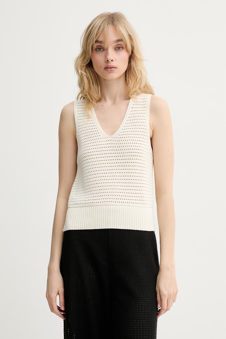 Marc O'Polo Γιλέκο γυναικείο βαμβακερό 5000010017 μπεζ XS,L,M,S