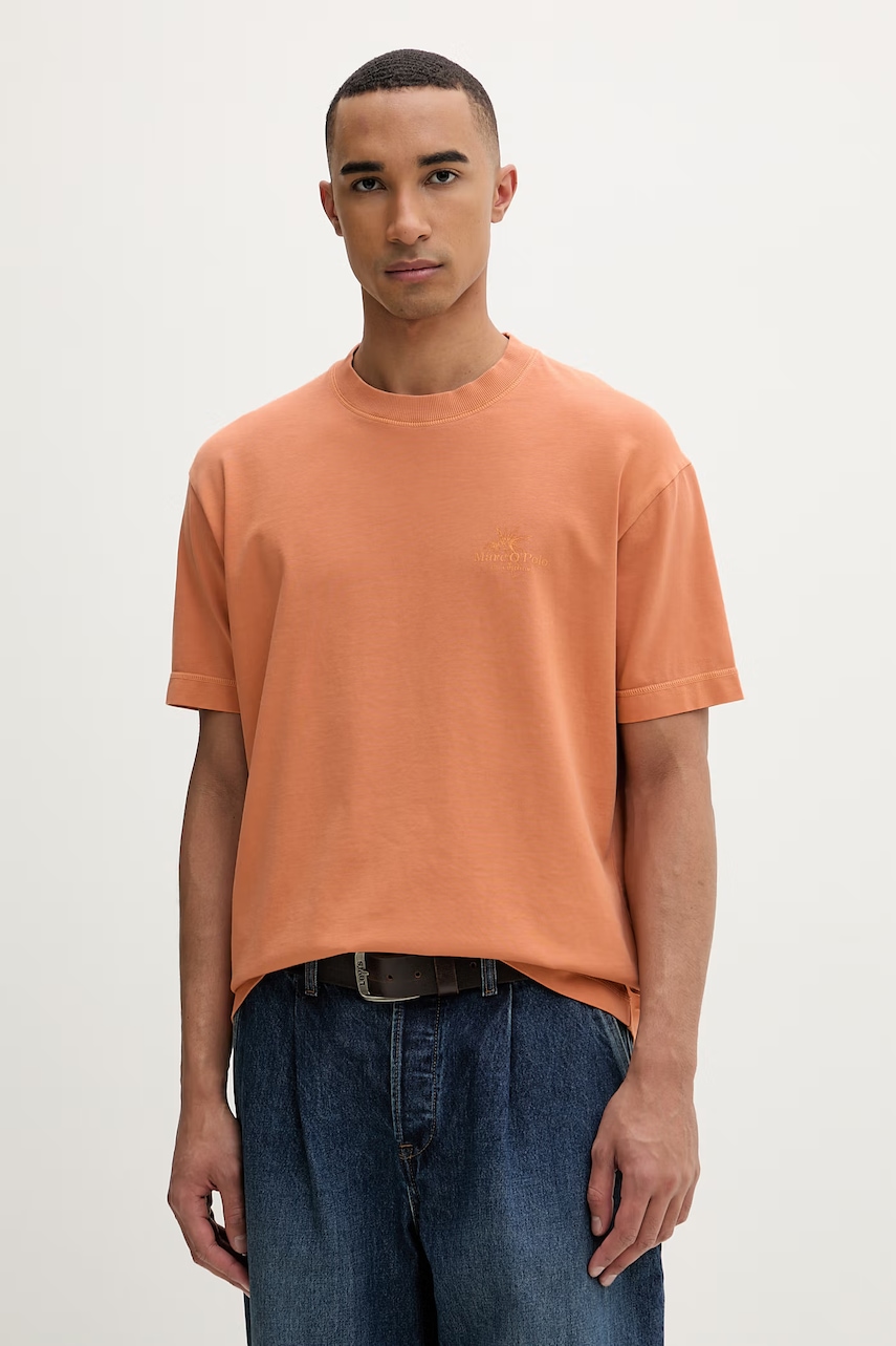 Marc O'Polo basic t-shirt ανδρικό βαμβακερό 5000013956 πορτοκαλί