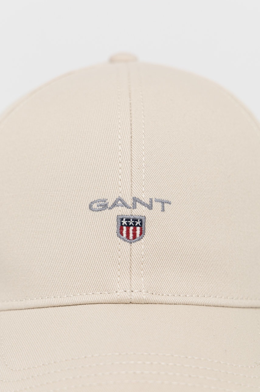 

Кепка Gant цвет бежевый с аппликацией