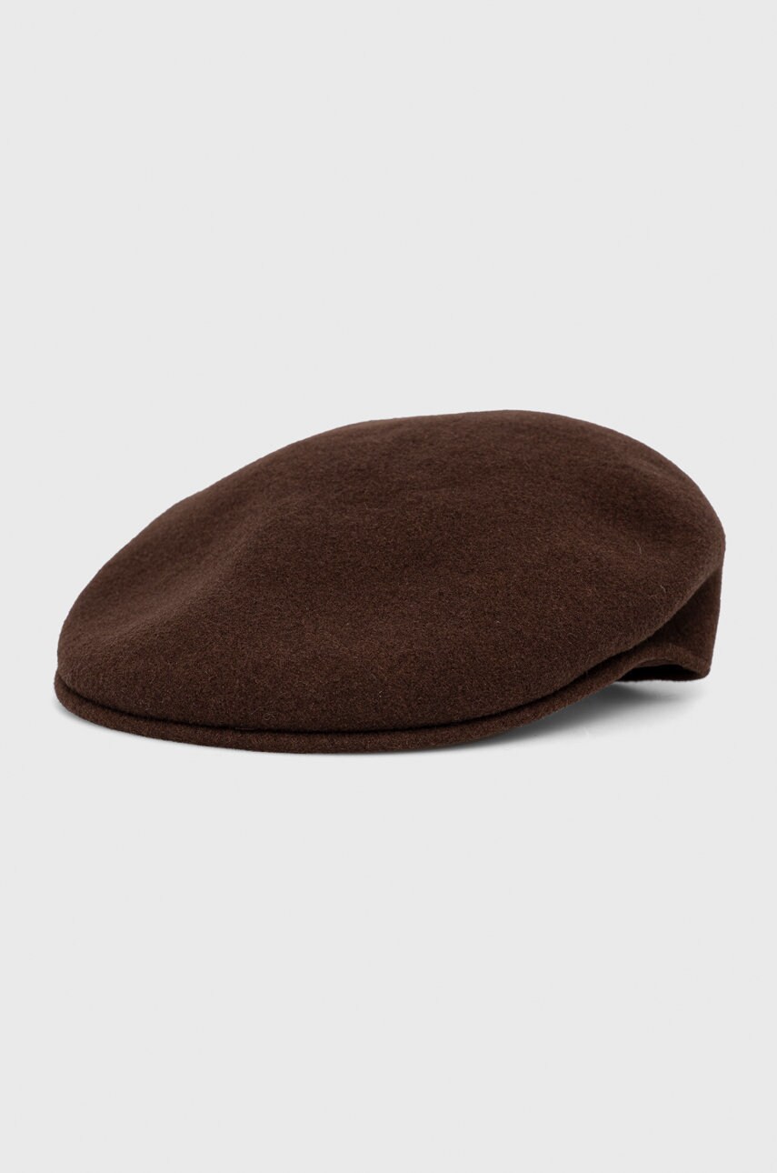 

Вовняний кашкет Kangol колір коричневий вовна 0258BC.TB274-TB274