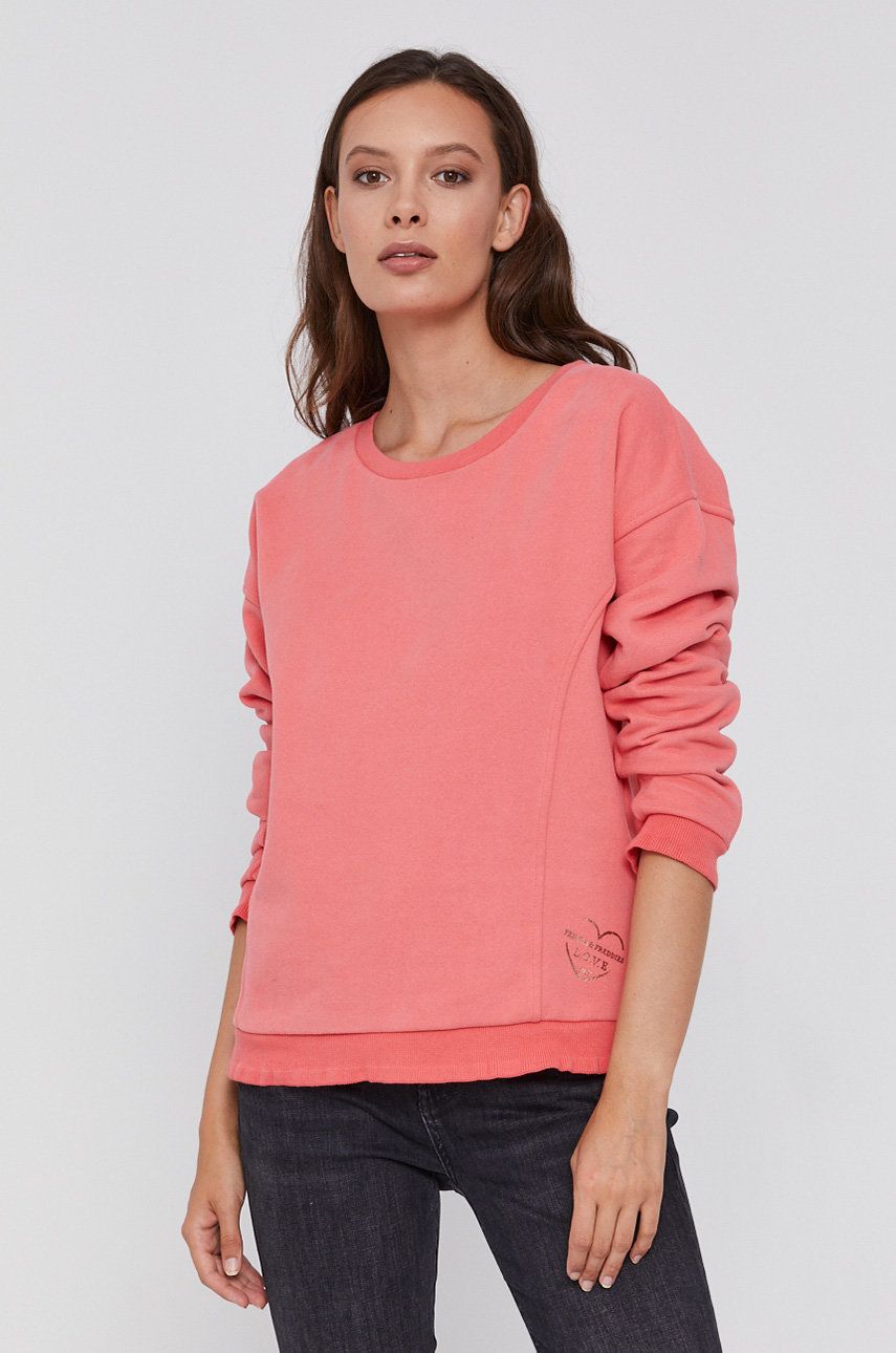 Frieda & Freddies Bluză femei, culoarea roz, material neted