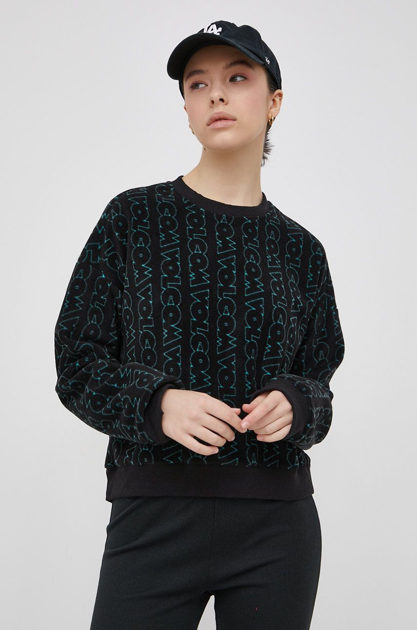 Volcom Bluză femei, culoarea negru, modelator answear.ro imagine megaplaza.ro