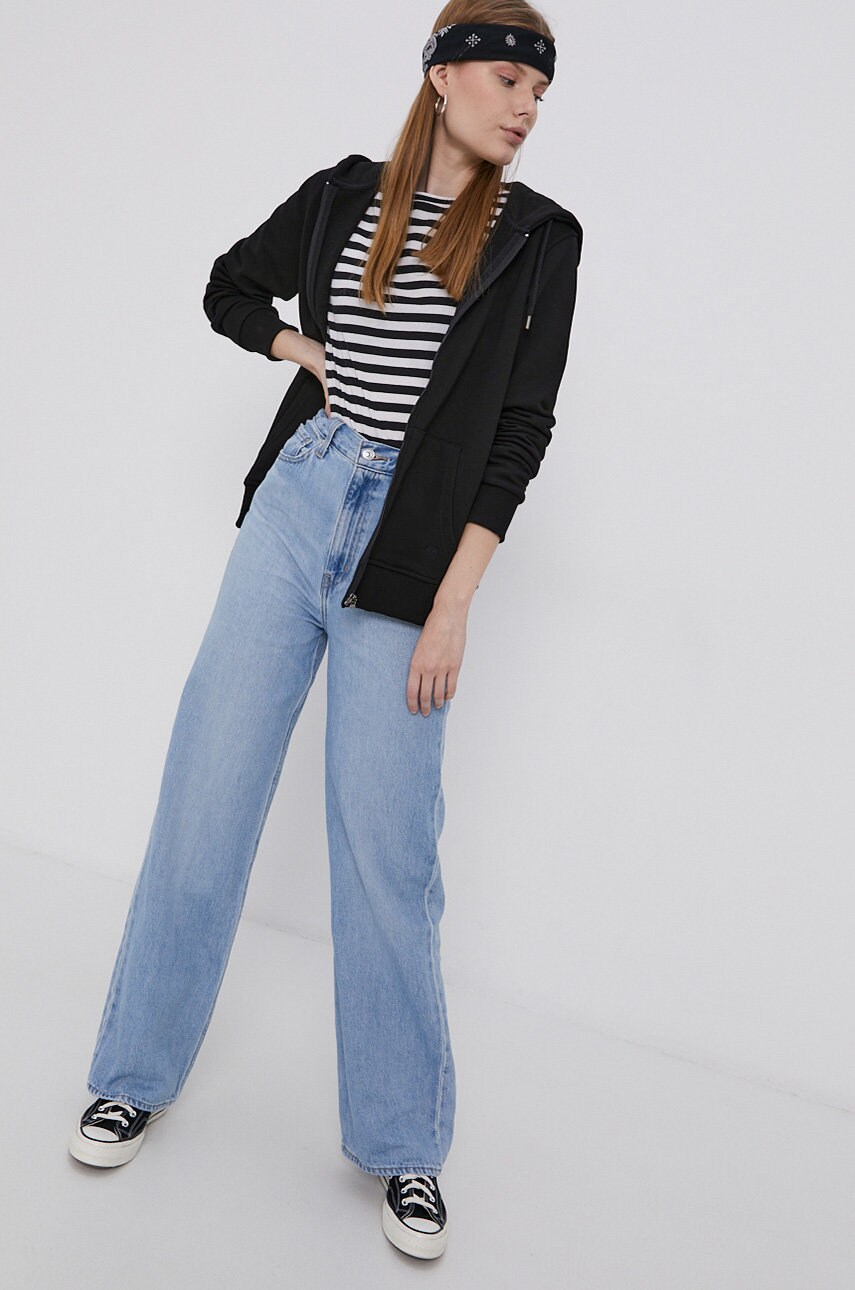 

Кофта Cross Jeans жіноча колір чорний гладка