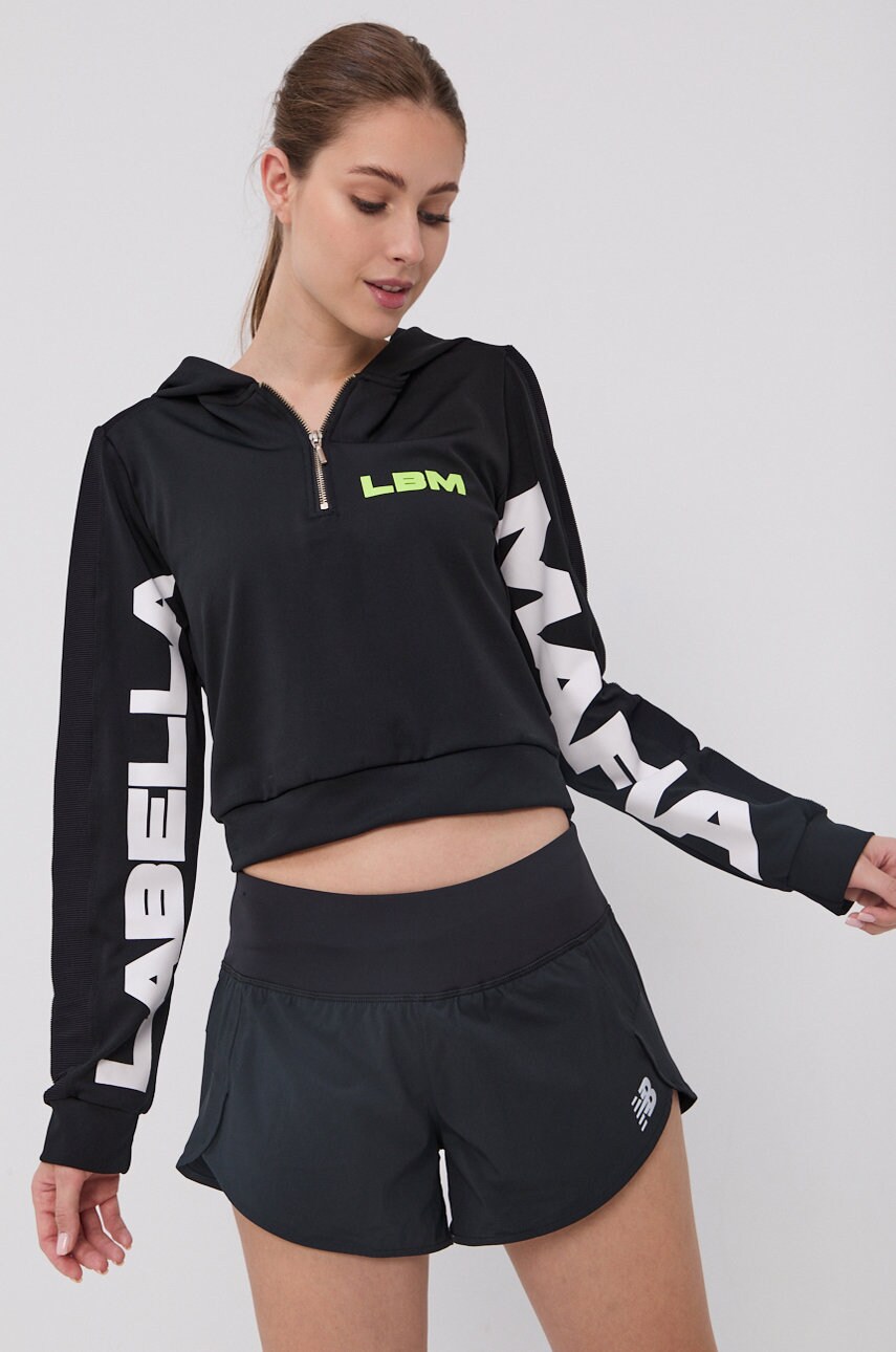 Labellamafia bluză femei, culoarea negru, cu imprimeu