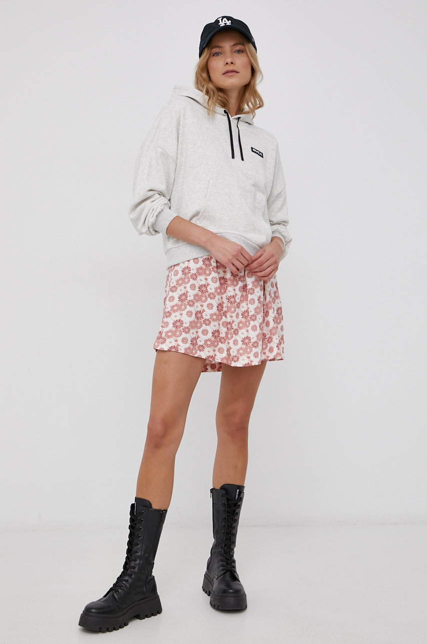 

Кофта RVCA женская цвет серый с аппликацией