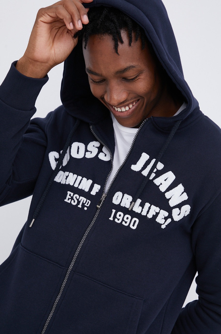 

Суичър Cross Jeans мъжки в тъмносиньо с изчистен дизайн, Тъмносин