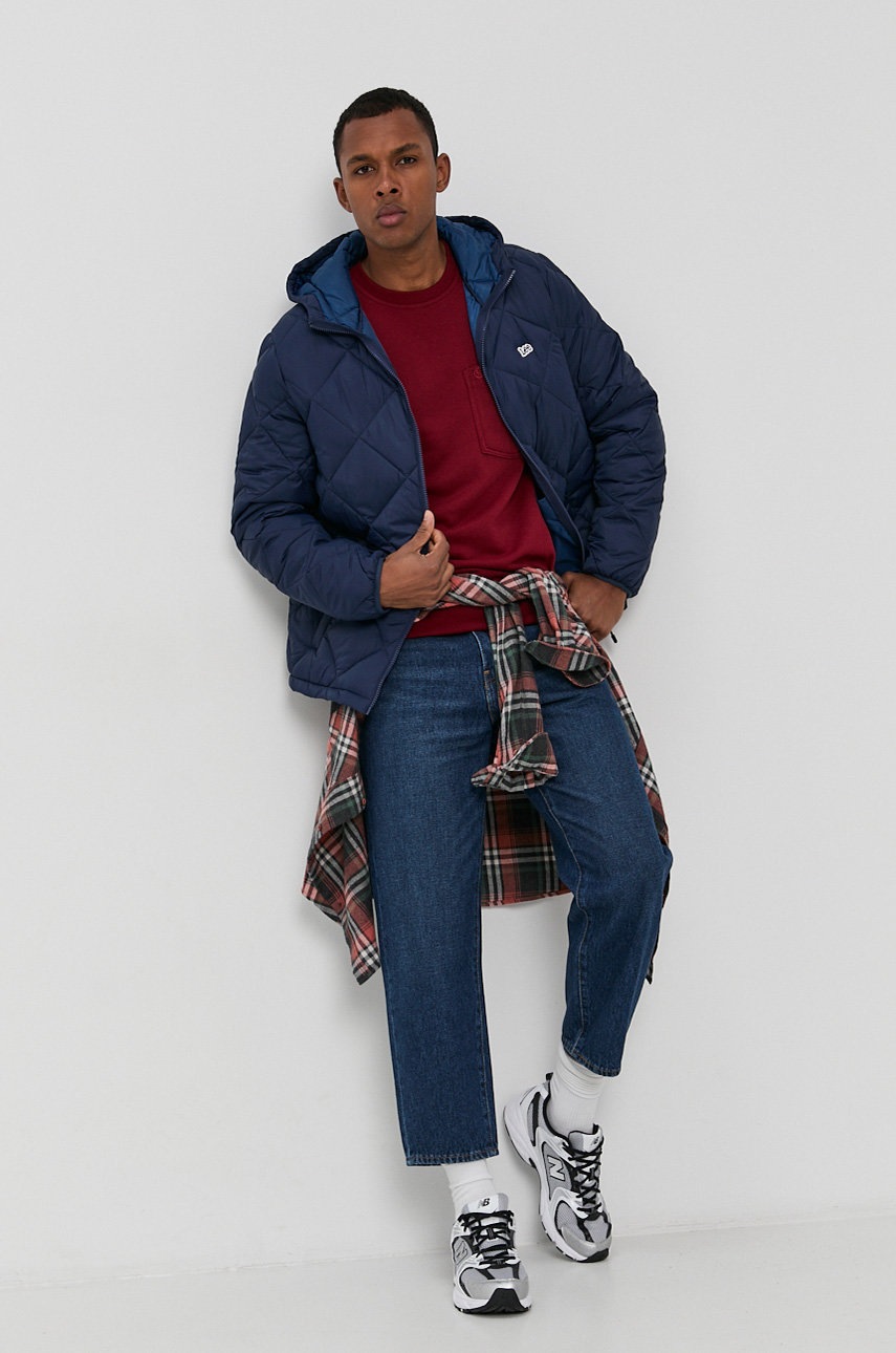 

Кофта Cross Jeans мужская цвет бордовый гладкая