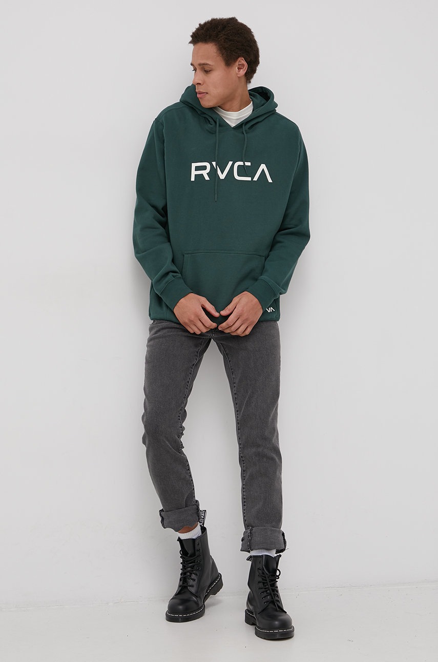 

Кофта RVCA чоловіча колір зелений з принтом