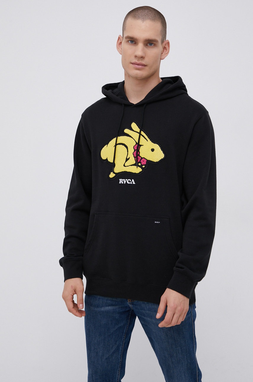 

Кофта RVCA чоловіча колір чорний з аплікацією