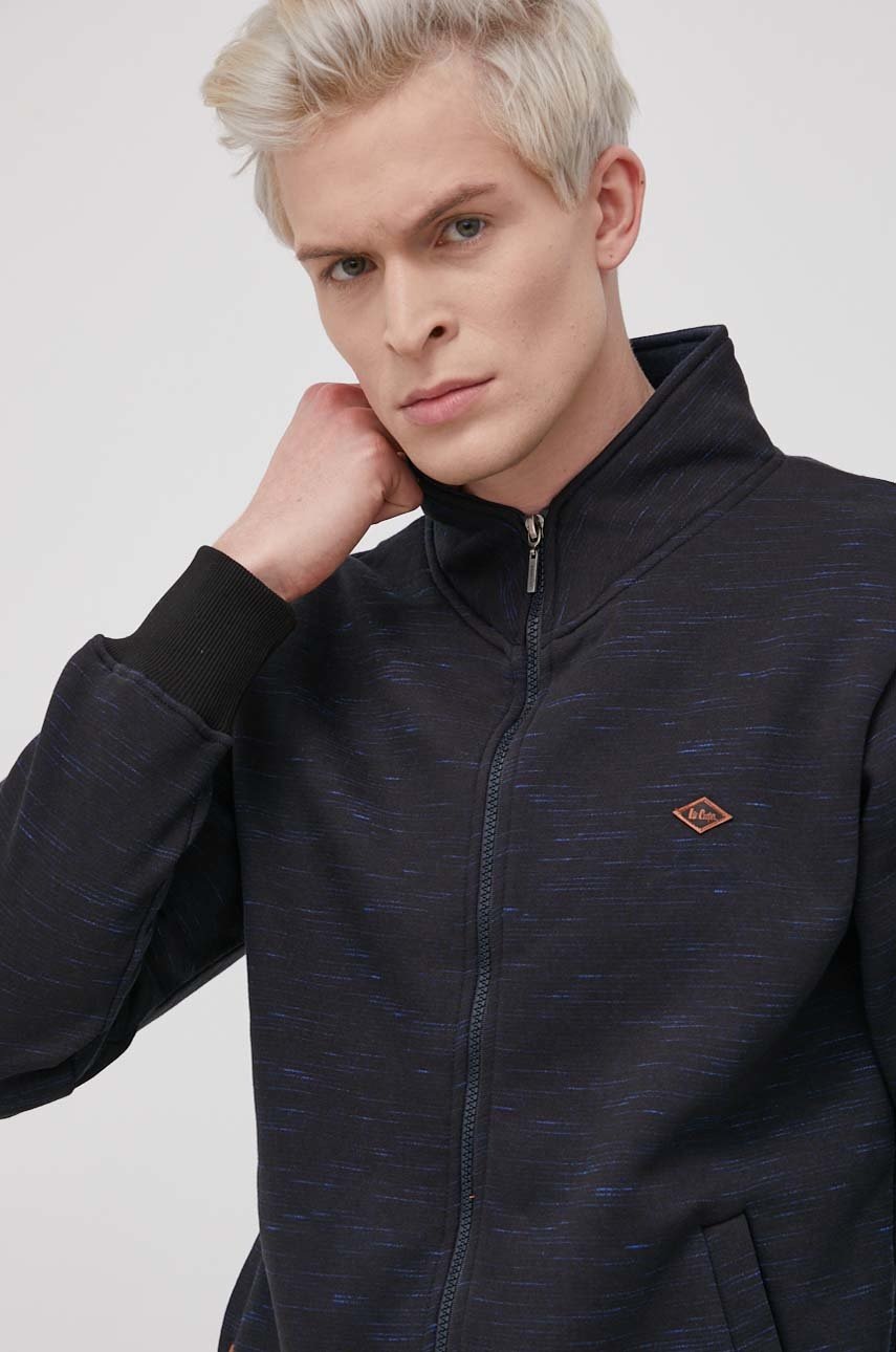 

Суичър Lee Cooper мъжки в меланж на черно, Черен