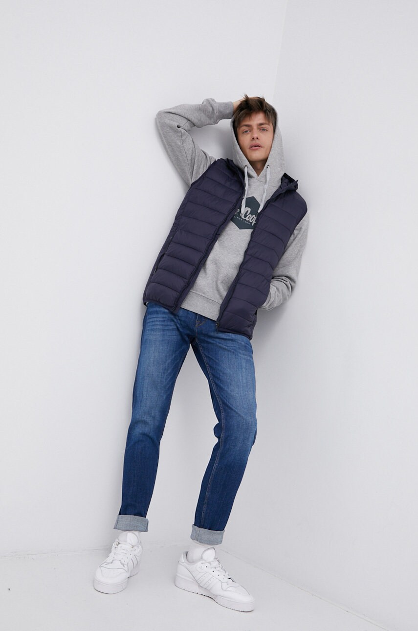 

Кофта Lee Cooper мужская цвет серый с принтом