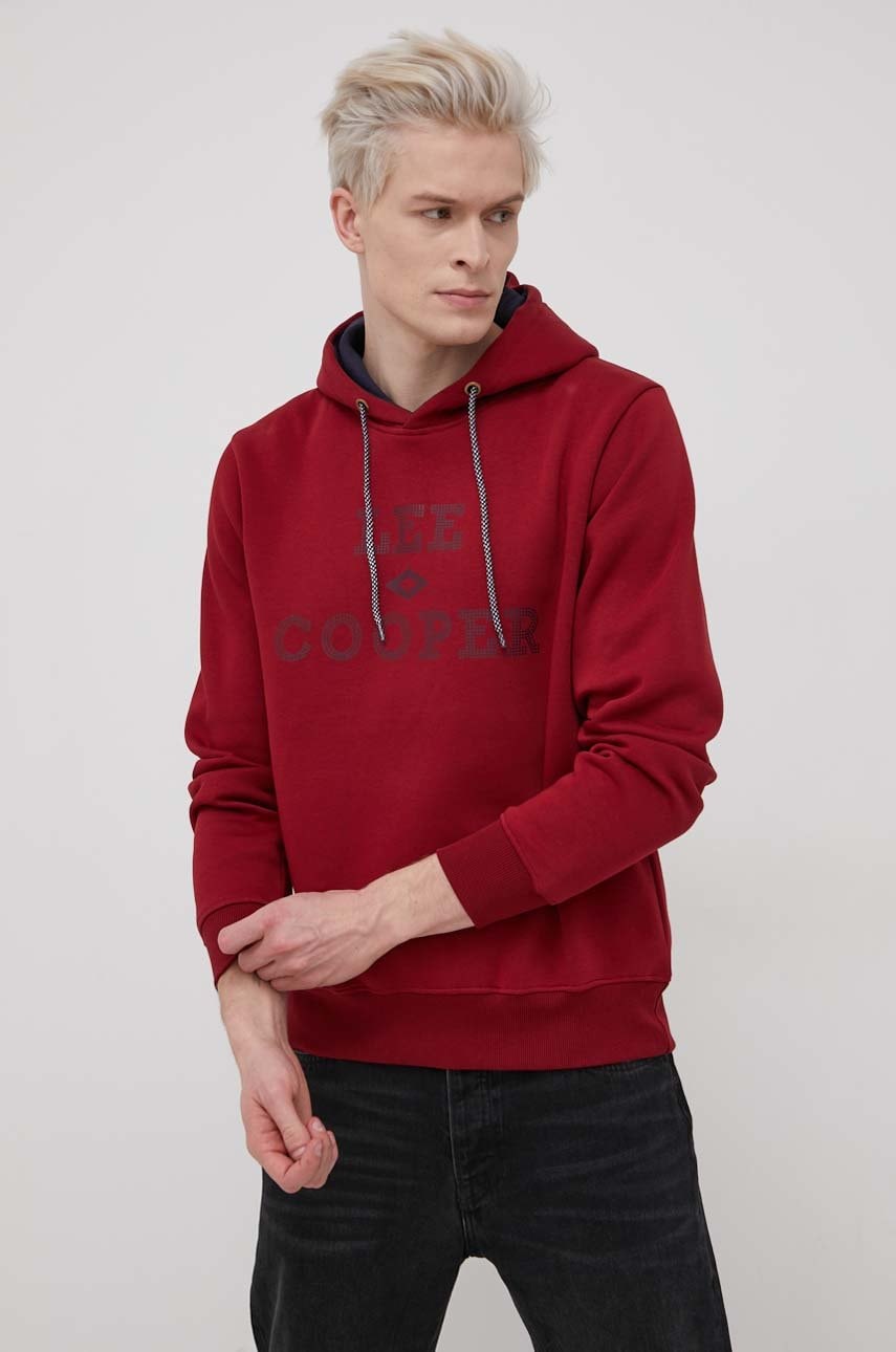 

Суичър Lee Cooper мъжки в червено с изчистен дизайн, Червен