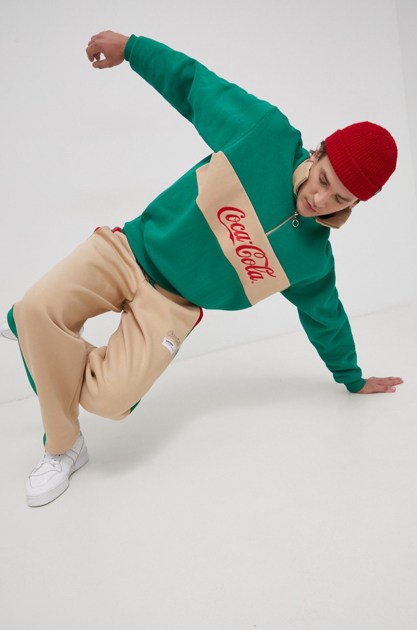 

Суичър Local Heroes Coca x Cola мъжки в зелено с принт, Зелен