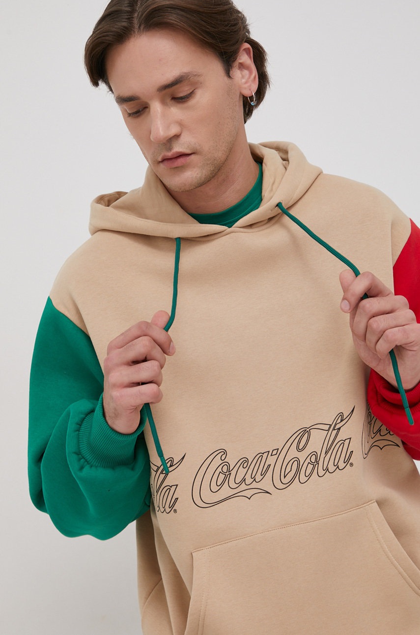 

Суичър Local Heroes Coca x Cola мъжки в бежово с принт, Бежов
