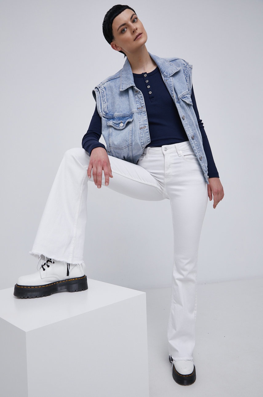 

Блуза с дълги ръкави Cross Jeans дамска в тъмносиньо, Тъмносин
