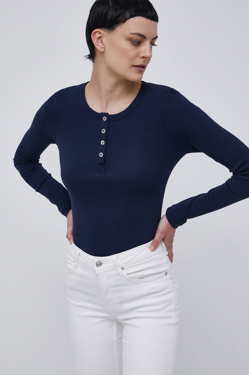 

Лонгслив Cross Jeans женский цвет синий