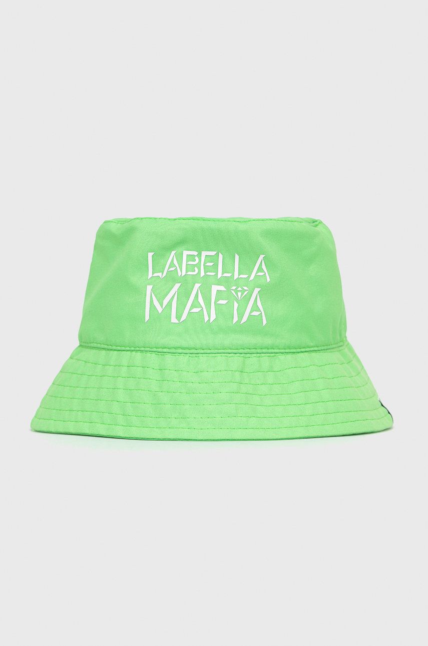 Klobouk LaBellaMafia zelená barva, bavlněný - zelená -  100% Bavlna