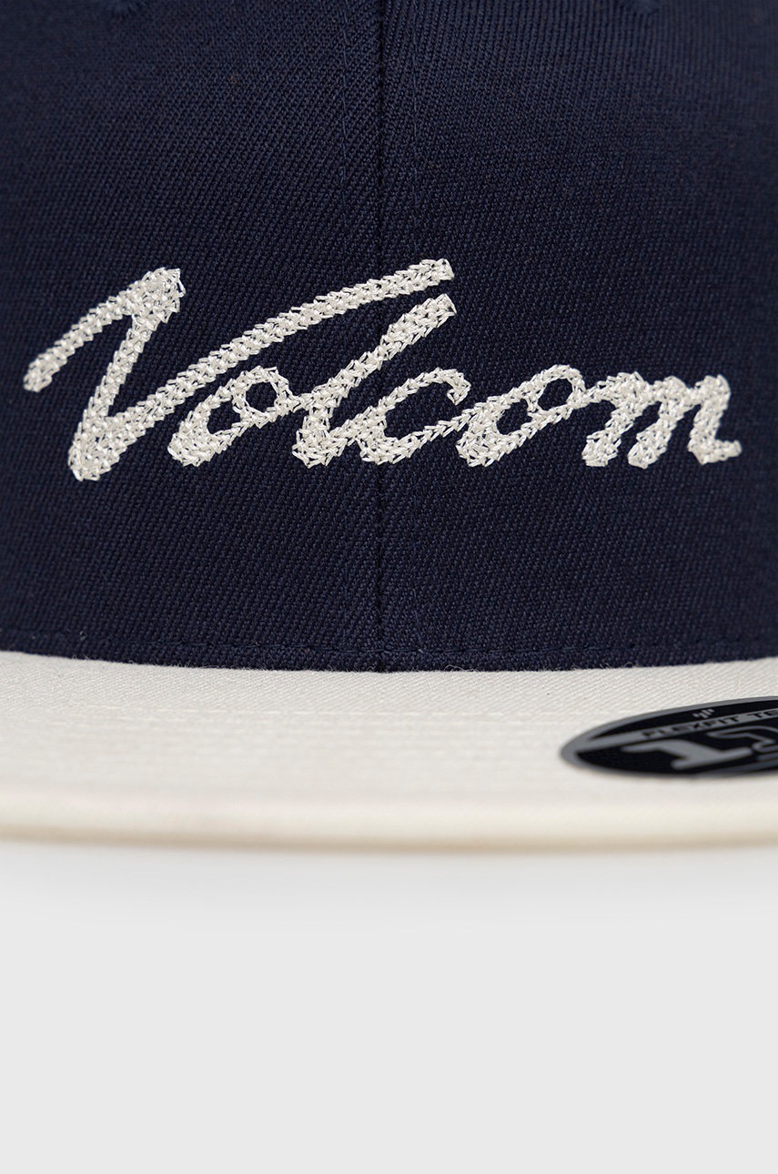

Кепка з домішкою вовни Volcom колір синій з аплікацією