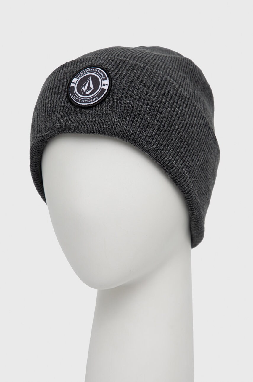 

Шапка Volcom колір сірий з тонкого трикотажу