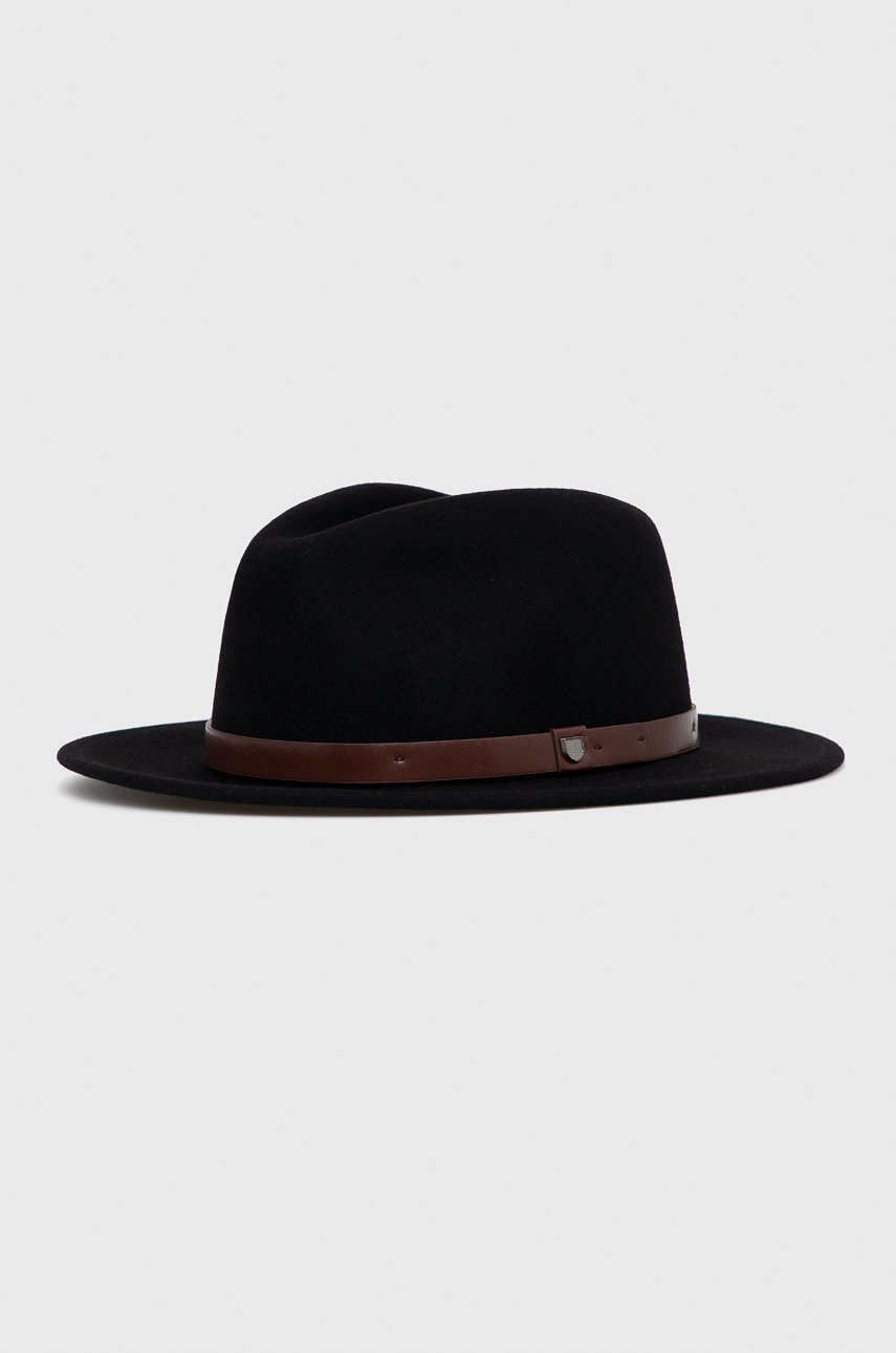 

Вълнена капела Brixton в черно от вълна, Черен