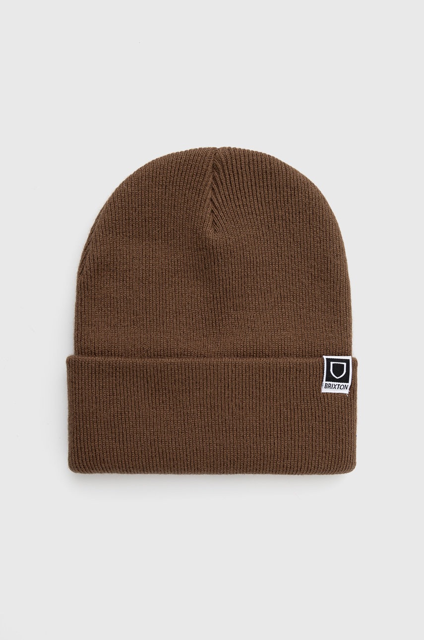 

Шапка Brixton в кафяво с фина плетка, Кафяв