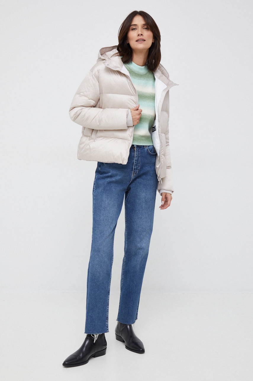 

Пуховая куртка Bomboogie женская цвет серый зимняя oversize