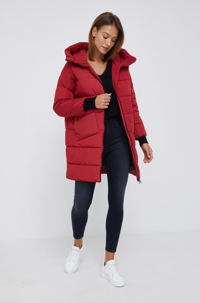 

Куртка Geox жіноча колір червоний зимова oversize
