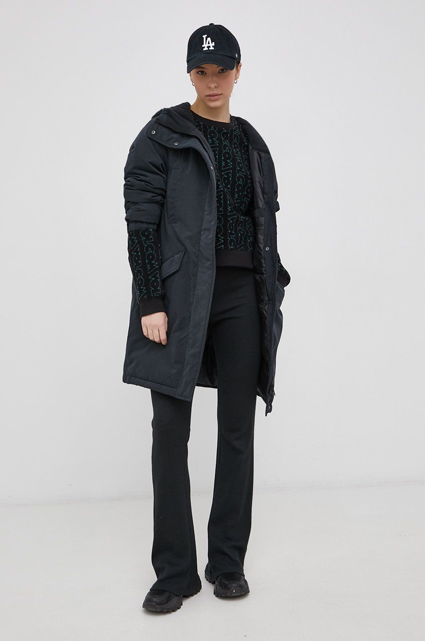 Volcom rövid kabát fekete, téli, oversize