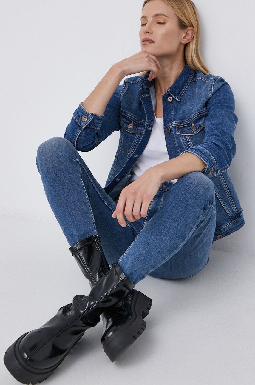 Cross Jeans Geacă jeans femei, de tranzitie answear imagine noua