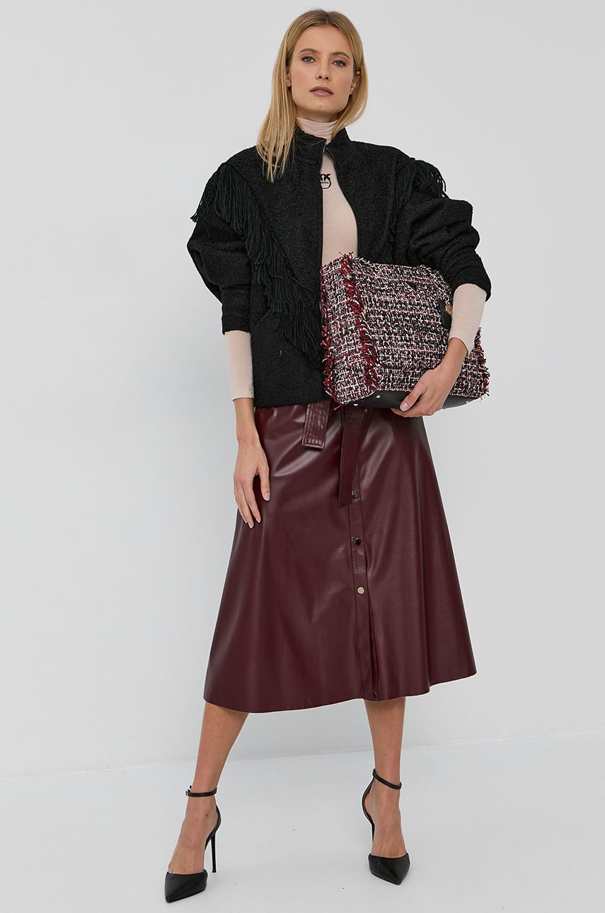 

Куртка Nissa жіноча колір чорний перехідна oversize